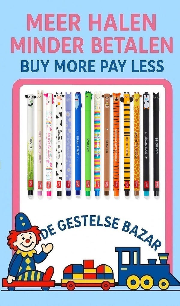 Art nr 500 Legami Original Pen assorti prijs is per stuk.