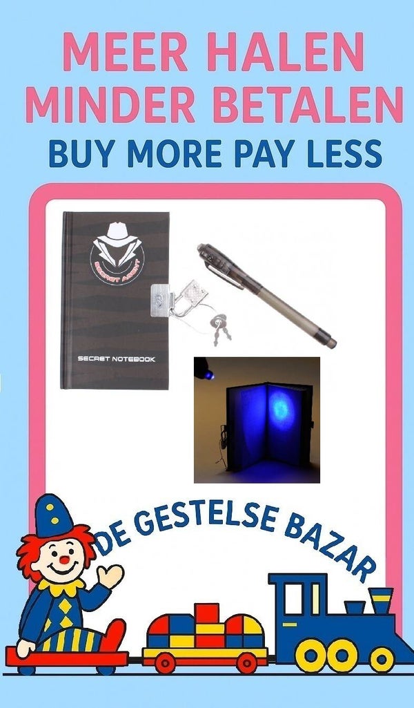 Art nr 106 Secret Agent Notitieblok met Geheime Pen