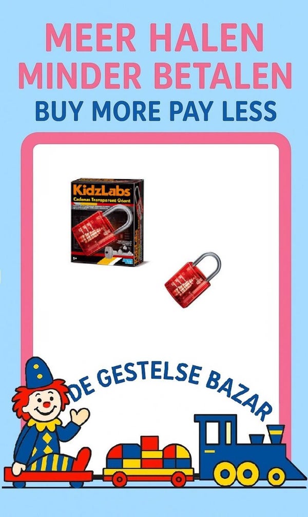 art nr 057 4M Giant Padlock Transparent Hangslot Maken 5+