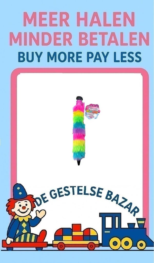 Art nr 657 Glamour Fluffy JUMBO Pen Rainbow circa 28cm