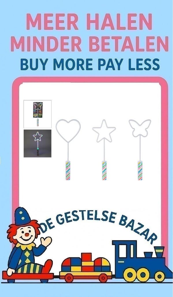 Art nr 595  Magic Light Stick 3 Lichtmodi Assorti ca. 45 cm