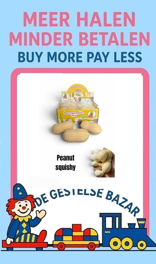 Art nr 506 Squishy Peanut Pinda in de Dop 3+