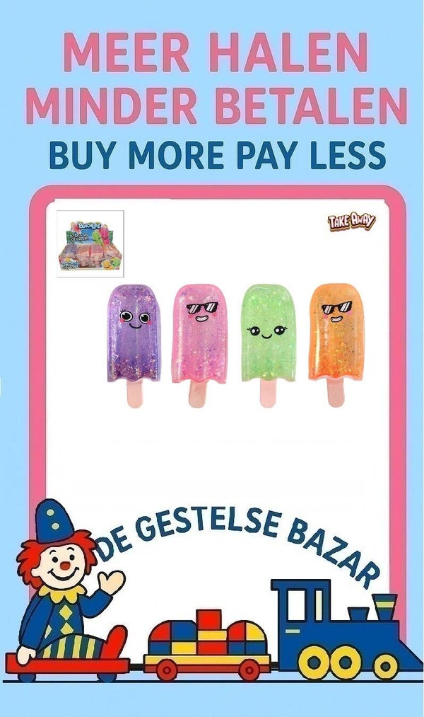 Art nr 490 Take Away Sugar Stretch Ijsjes circa 14cm Assorti