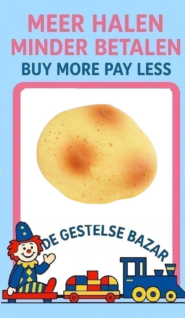 Art nr 667 Squeeze Anti Stress Potato Aardappel circa 6cm