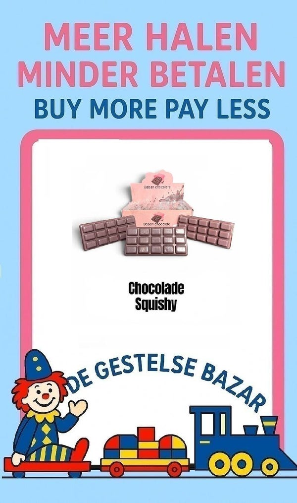Art nr 504 Squishy Chocolade Reep 3+