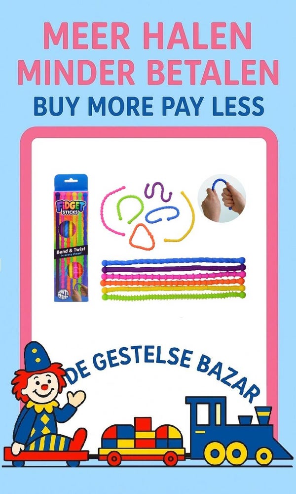 Art nr 098 Anti-Stres Fidget Twisters 6 stuks in Doosje