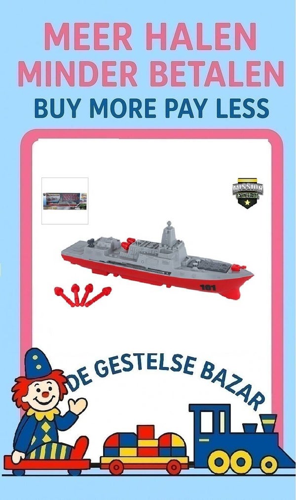 Art nr 163 Mission Control Marineschip met Schietfunctie 24cm