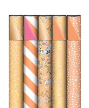 5 rollen cadeaupapier • 200 x 70 cm per rol