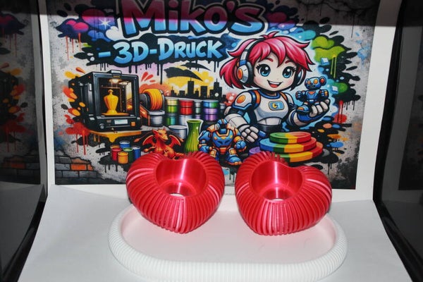 Herzen LED Teelichthalter & Untersetzer