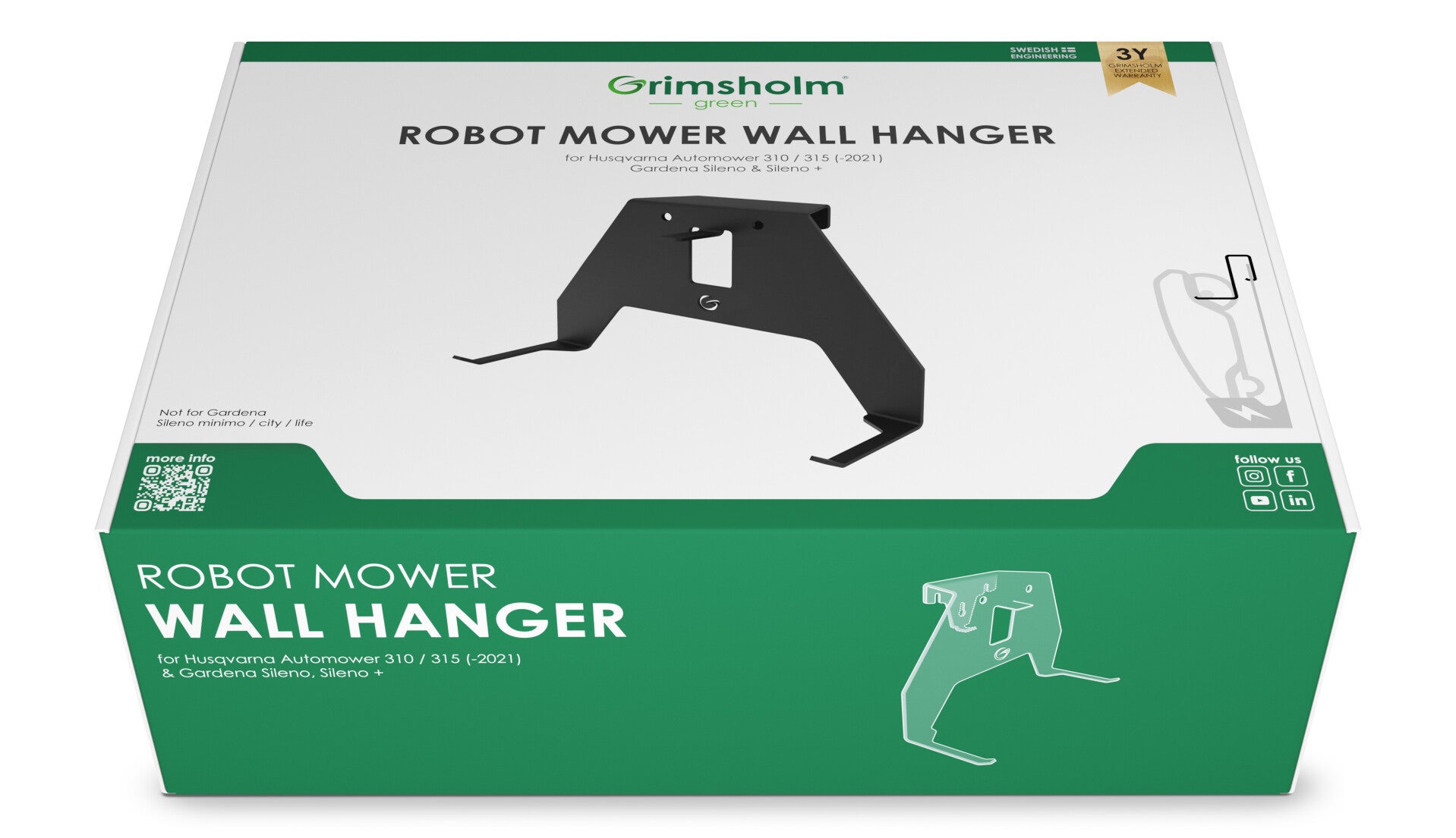 GRIMSHOLM Muurbeugel voor robotmaaiers HUSQVARNA en GARDENA modellen