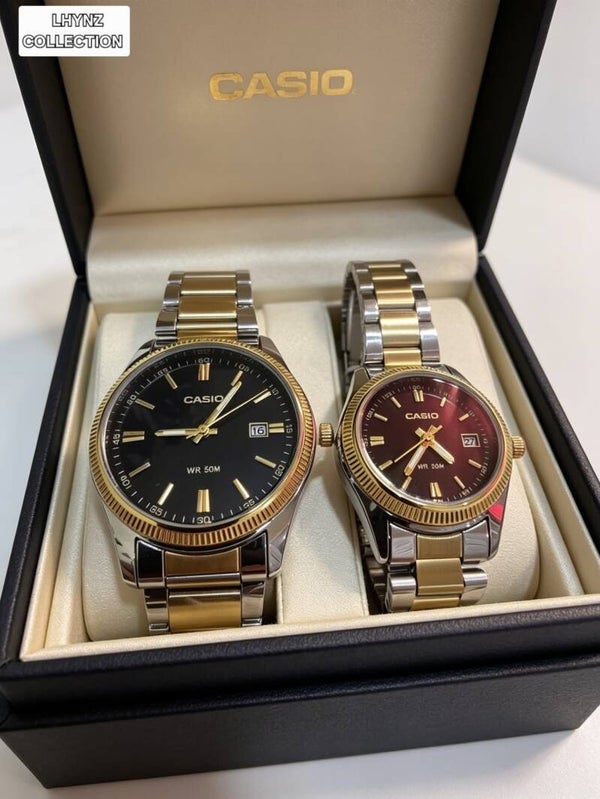 CASIO (black dial couple watch)