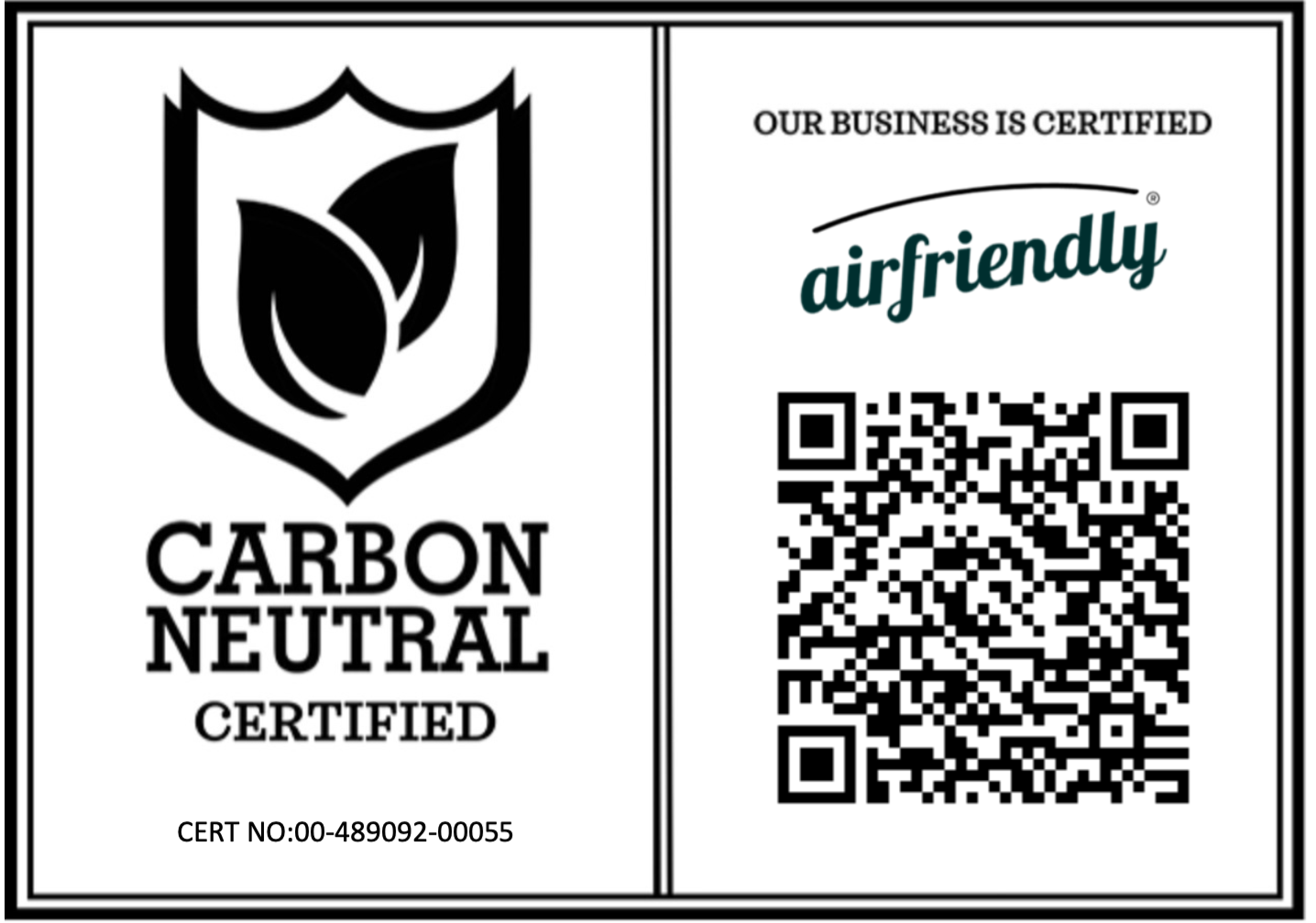 Our official verification certificate confirming our status as a carbon neutral business, supporting our commitment to reduce our impact and deliver sustainable fulfilment.