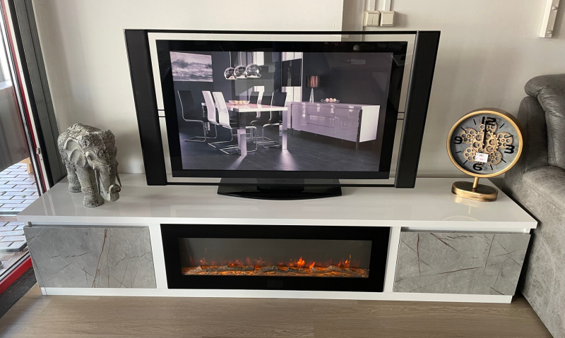 wit marmer cinema wall tv meubel