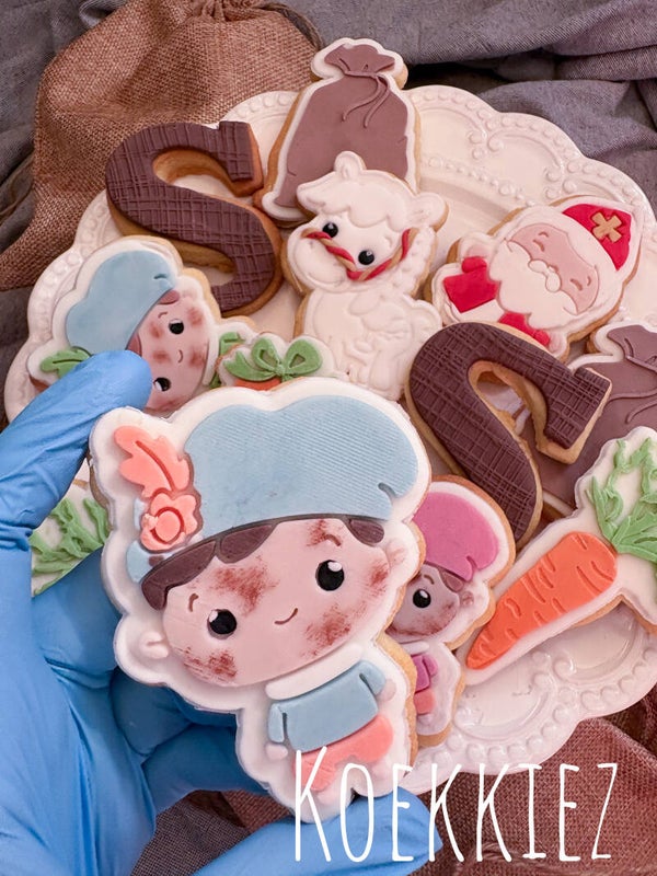 Paint your cookie zwarte piet  of Sinterklaas