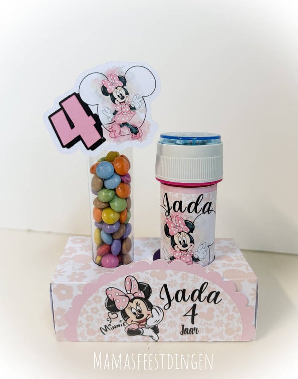 Smartie doosje met bellenblaas Minnie mouse