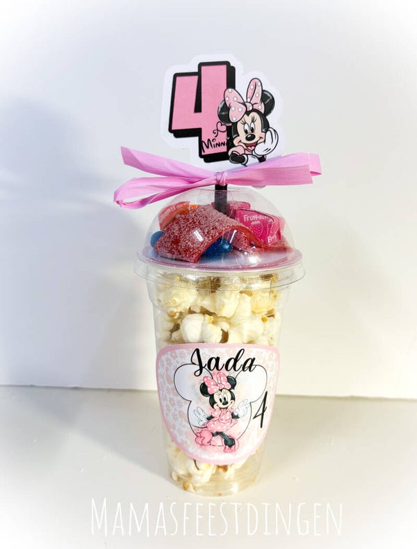 Popcorn beker met snoep Minnie mouse