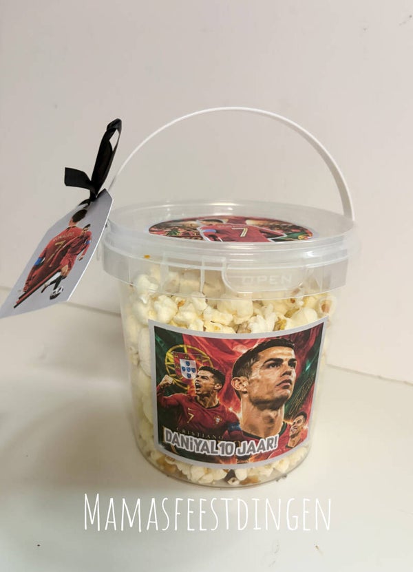 Popcorn Bucket in favoriete club of voetballer