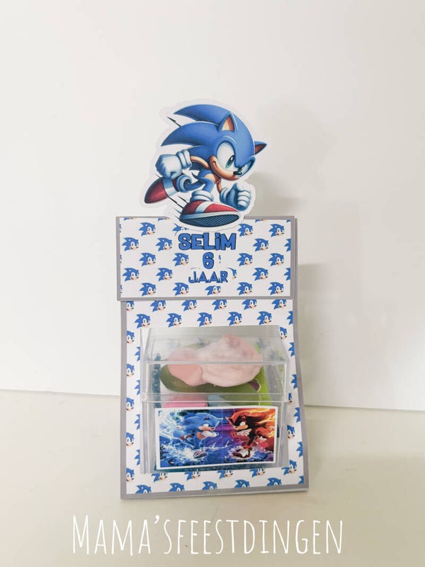 Traktatie box met snoep Sonic