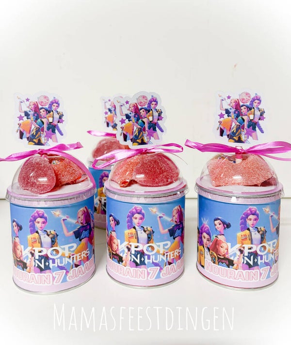 Pringles met snoepdeksel  Kpop demonhunters