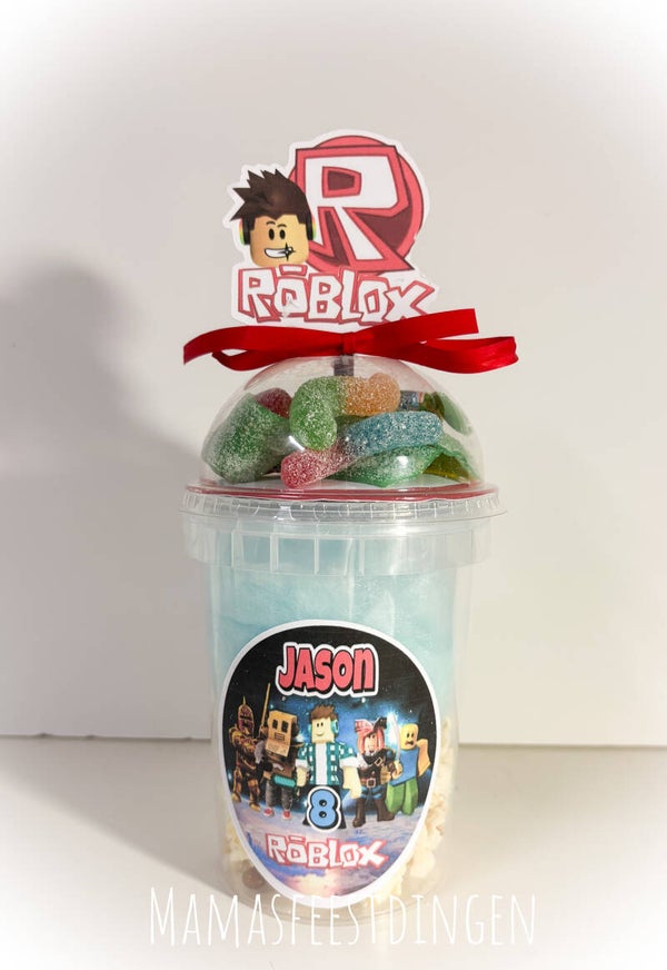 Suikerspin , popcorn en snoep beker Roblox