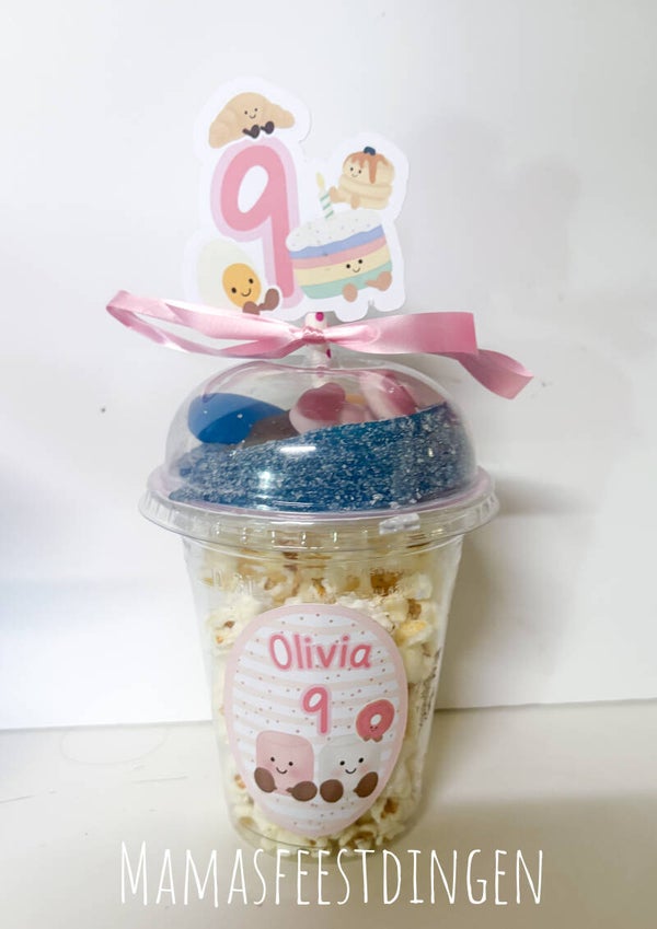 Popcorn met snoep  beker Jellycat