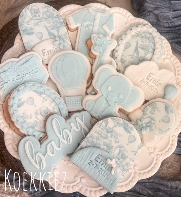 Geboorte koekjes Dior inspired  blauw of Rose