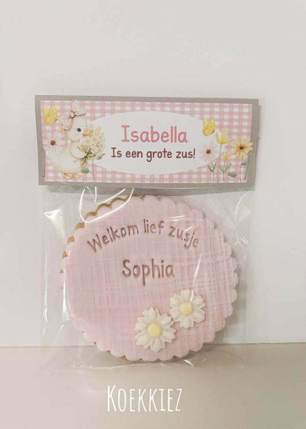 Geboorte koekje madelief
