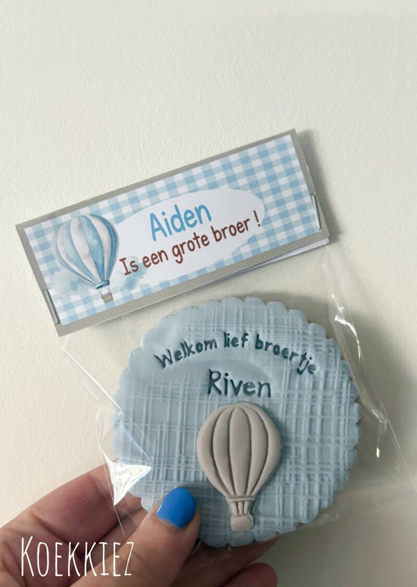Geboorte koek luchtballon