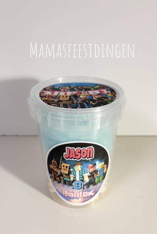 Suikerspin en popcorn beker Roblox