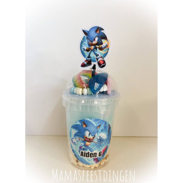 Suikerspin / popcorn en snoepje Sonic