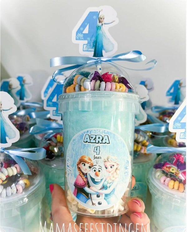 Suikerspin/ popcorn en snoepjes  beker Frozen