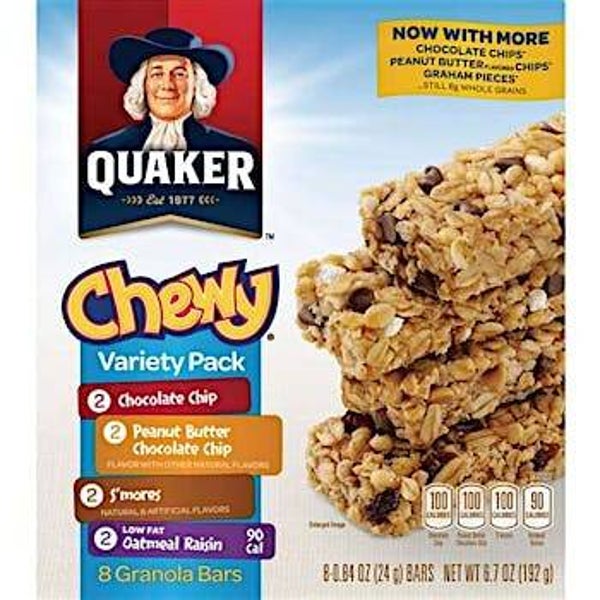Quaker Chewy Granola Bars - Variety, 0.84 oz, 8 Pack