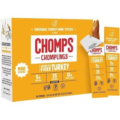 CHOMPS Chomplings Mini Turkey Snack Sticks SKU  5 units per case
