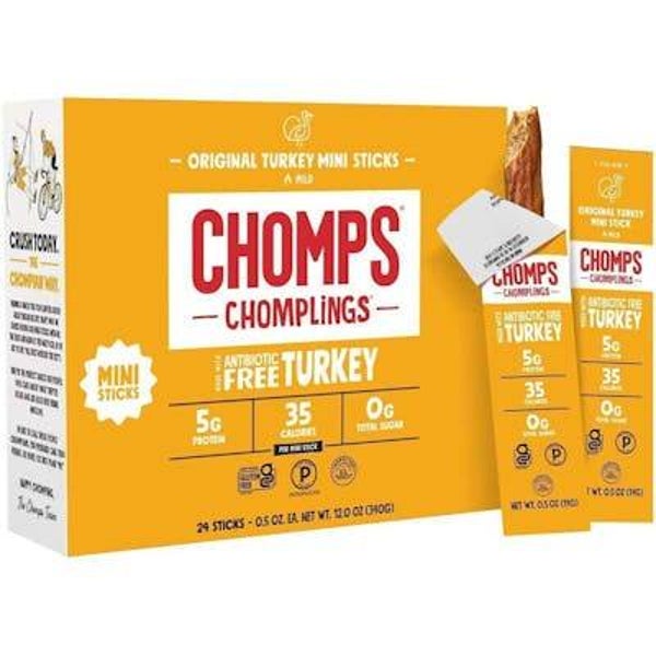 CHOMPS Chomplings Mini Turkey Snack Sticks SKU  5 units per case