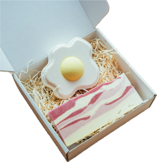 Bruisbal en zeep (eieren en spek)