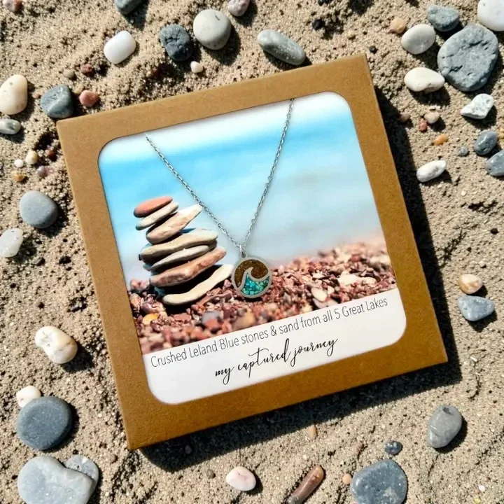 Leland Blue Sand & Wave Necklace