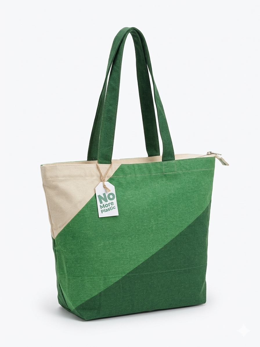 No Waste - Duurzaam - Gemaakt van gerecycled bedlinnen. Merk No More Plastic.