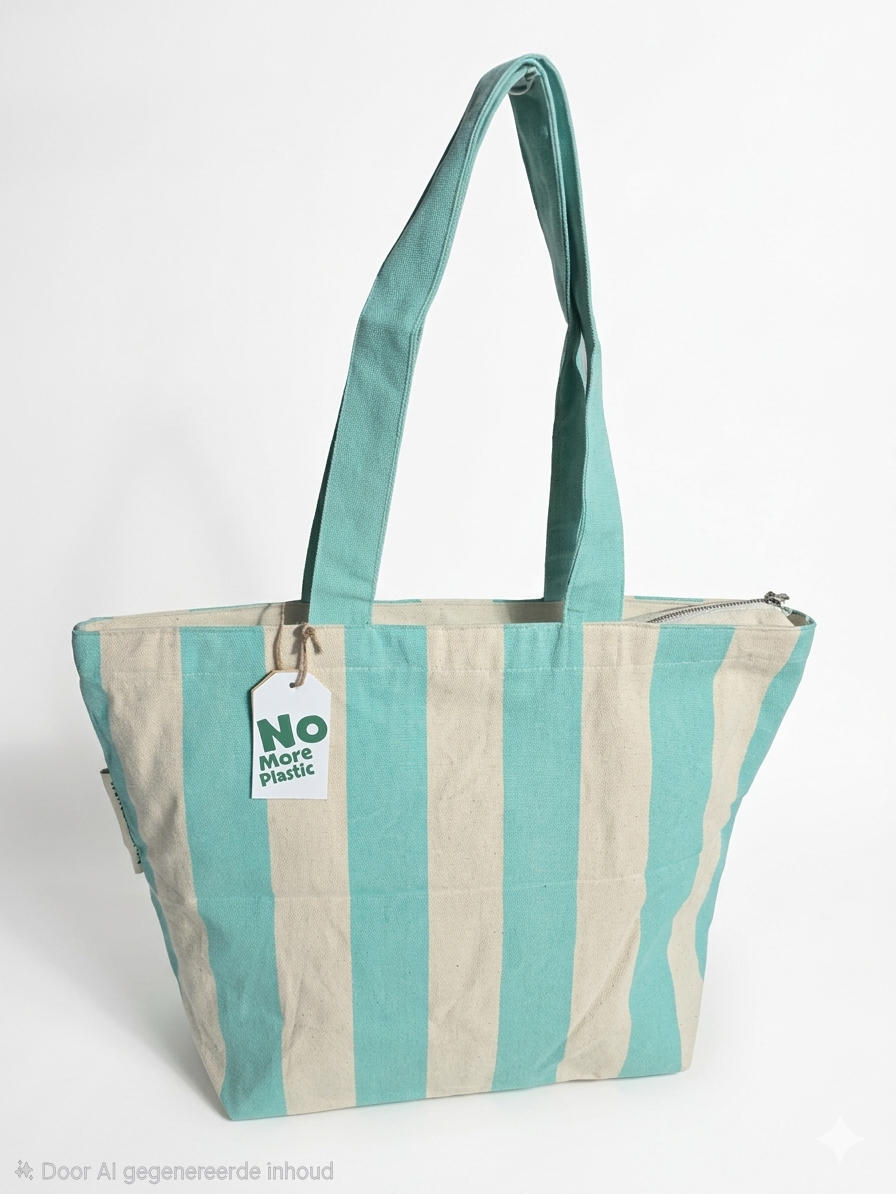 No Waste - Duurzaam - Gemaakt van gerecycled bedlinnen. Merk: No More Plastic.