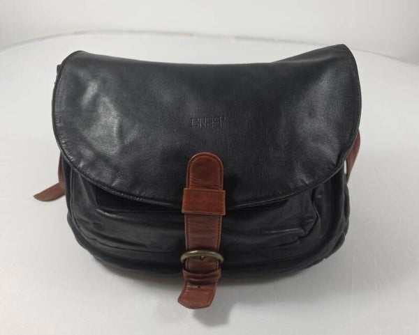 BREE Vintage Leren Schoudertas '80-'90. Gratis verzending.