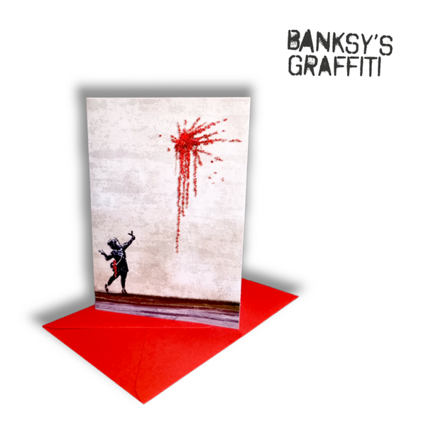 Banksy Wenskaart - Catapult Roses € 3,95