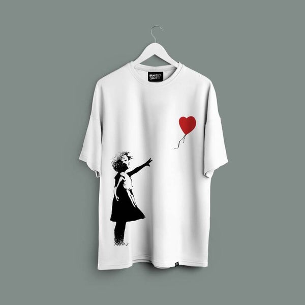 Banksy's Graffiti T-shirt Unisex - Meisje met rode ballon