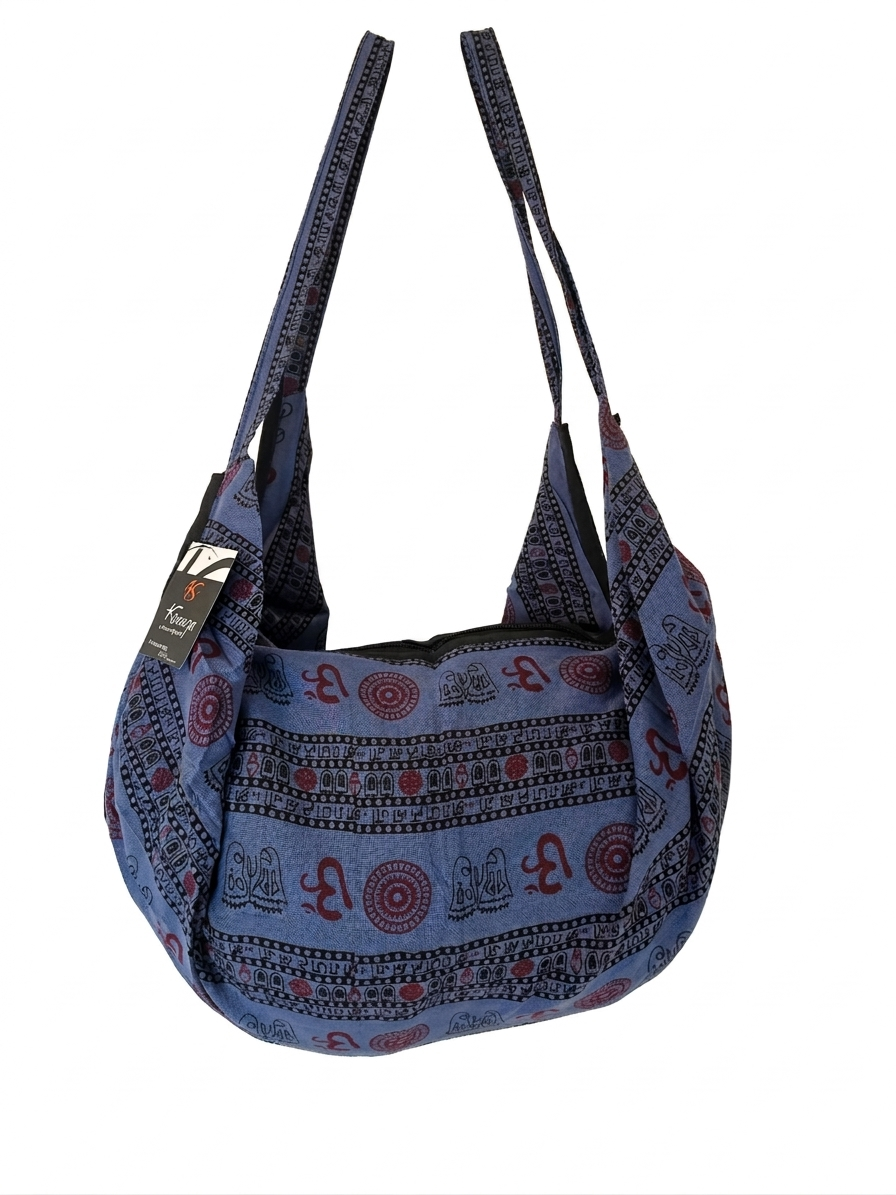 Grote katoenen schoudertas diverse kleuren. Merk: Kimago Look.
