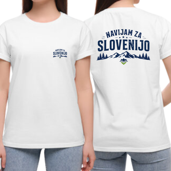 BELA ŠPORTNA KRATKA MAJICA SLOVENIJA 2