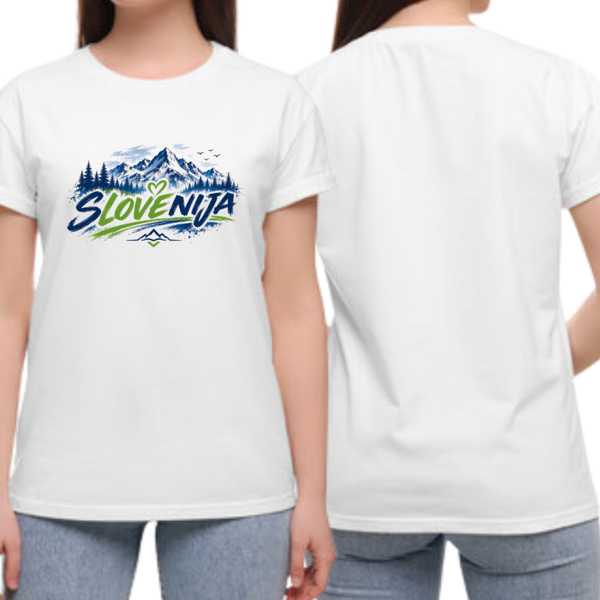 BELA ŠPORTNA KRATKA MAJICA SLOVENIJA 1