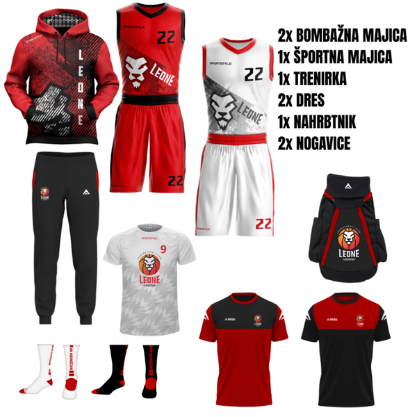 DELUXE PAKET KLUBSKIH OBLAČIL KK LEONE AJDOVŠČINA