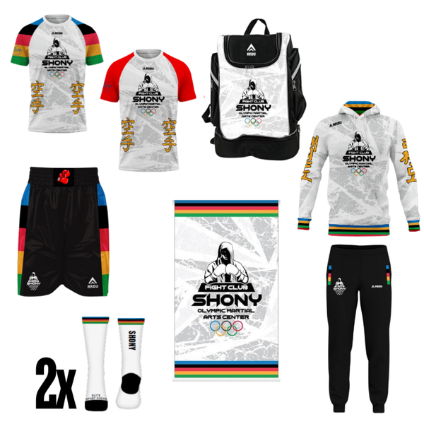 DELUXE PAKET KLUBSKIH OBLAČIL ZA BOKS IN KICKBOKS SHONY