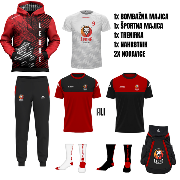 ELITE PAKET KLUBSKIH OBLAČIL KK LEONE AJDOVŠČINA