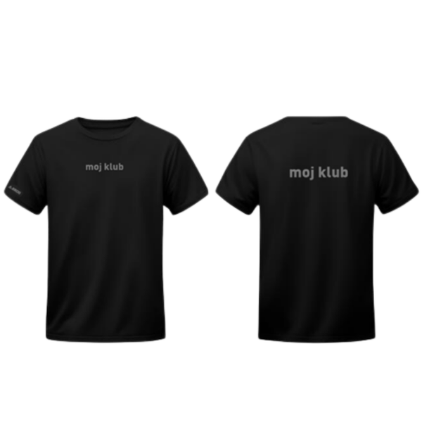 ČRNA KLASIČNA  KRATKA MAJICA MOJ KLUB