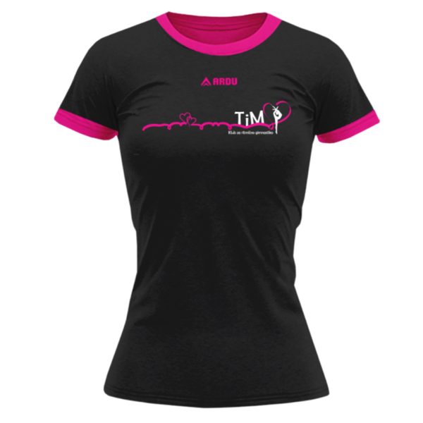 BOMBAŽNA ČRNA KRATKA MAJICA KRG TIM