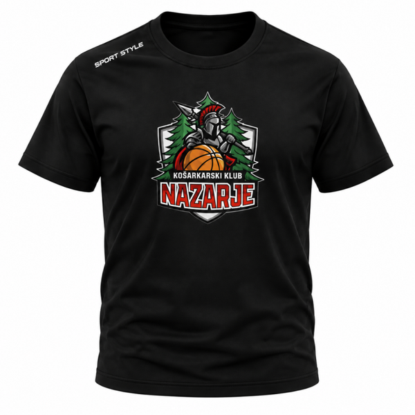 ✔️ČRNA BOMBAŽNA MAJICA KK NAZARJE
